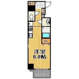 ウィスタリア新北野【10階】の間取り