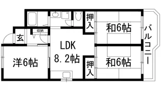 宝塚安倉6号棟【2階】の間取り