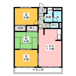 リーダークランツ93【3階】の間取り