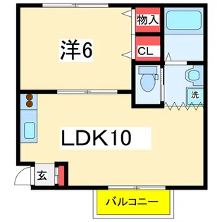 カーサ・デ・ポルト【2階】の間取り