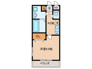 フジマンション【4階】の間取り