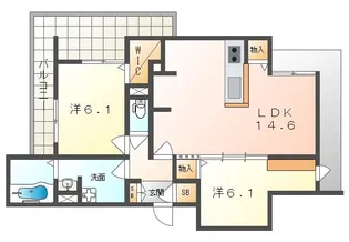 フィエルテ(Fierte)【1階】の間取り