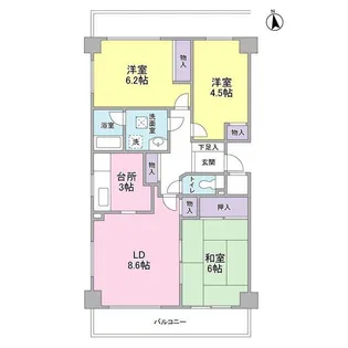 ファーサ宮崎台【4階】の間取り