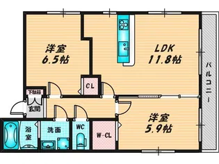 CherI【2階】の間取り