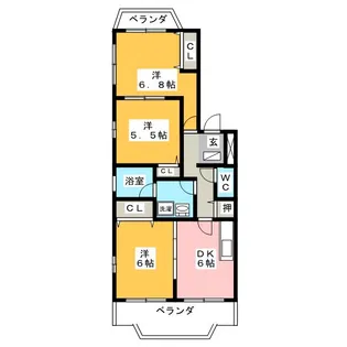 マンション姫【4階】の間取り