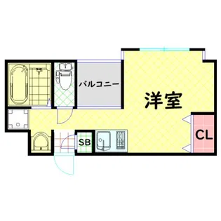 フレアコート北浜【11階】の間取り