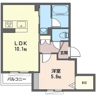 城山ハイツC【1階】の間取り