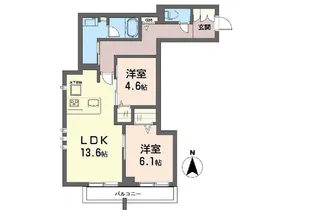 アズ&レア【1階】の間取り
