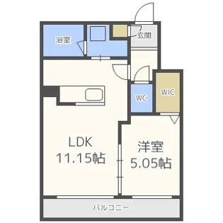 HANA新さっぽろ【4階】の間取り