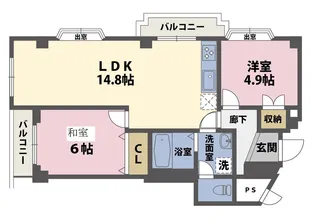 シャンポール・ミヤ【2階】の間取り