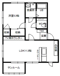 DAIE HILLS 五番街F【1階】の間取り
