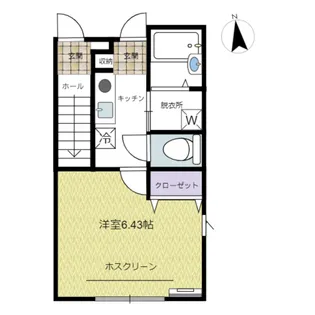 コーポあしたば wifi付き【1階】の間取り