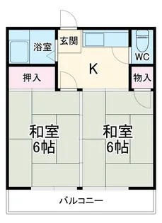 住谷アパートB棟【2階】の間取り