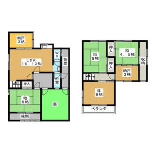 岐阜県各務原市鵜沼台4【一戸建】の間取り