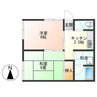 コーポさとうB【1階】の間取り