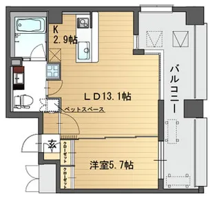 プラスヴァンドームサントル【8階】の間取り