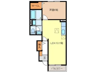 フリーデ ハイムA・B【1階】の間取り