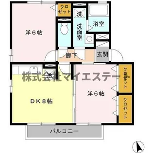 熊本県八代市横手新町【アパート】の間取り