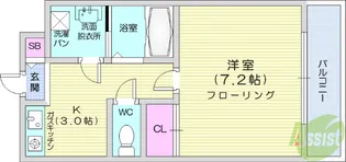 スクエアハウスQ【2階】の間取り