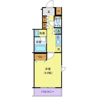 東京都大田区仲池上2【マンション】の間取り