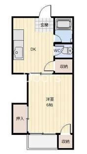 コーポリバーサイド【2階】の間取り