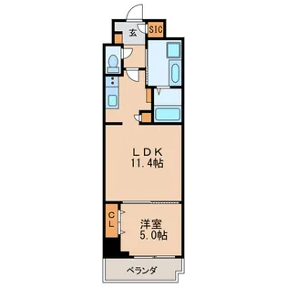 ロイジェント新栄II【8階】の間取り