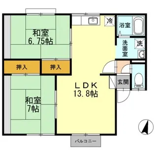 ルグラン小田前 A【2階】の間取り