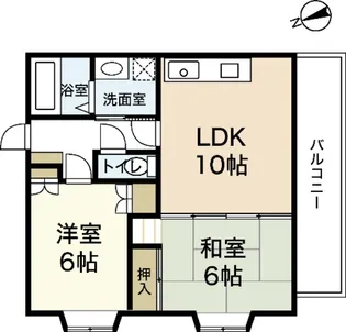 グレイスカワイI【1階】の間取り