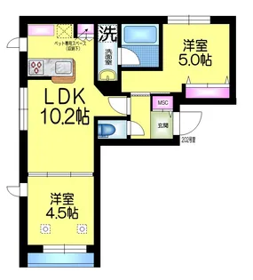 東京都練馬区石神井町7【マンション】の間取り