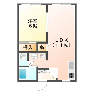 パナハイツテルマーレ【1階】の間取り