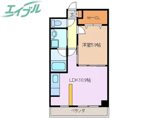 四日市エンブルコート【3階】の間取り