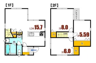 広島県広島市安芸区船越1【一戸建】の間取り
