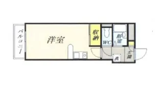 ラ・リュ奉還町【4階】の間取り