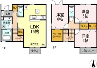 広島県福山市東深津町1【一戸建】の間取り