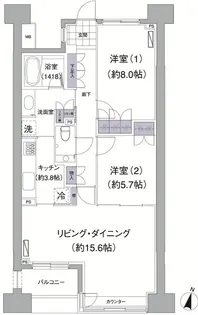 アビティ目黒【5階】の間取り