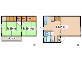 神奈川県横須賀市汐入町5【一戸建】の間取り