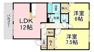 福岡県北九州市小倉南区南方2【アパート】の間取り