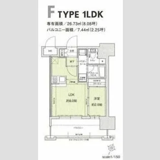 ドゥーエ赤坂【13階】の間取り