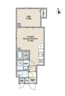 東京都渋谷区恵比寿2【マンション】の間取り