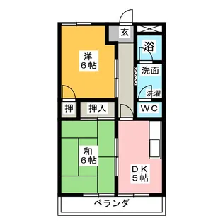 ハイツキャロット【1階】の間取り