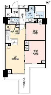 シティハウス二子玉川【3階】の間取り