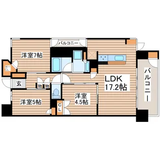 プレミスト仙台本町レジデンス【14階】の間取り