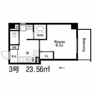 みおつくし布施【9階】の間取り