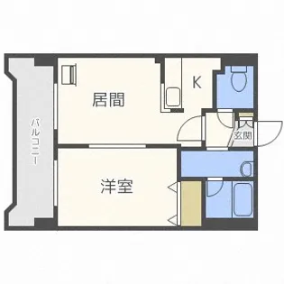 デュ アンジュ北円山【9階】の間取り