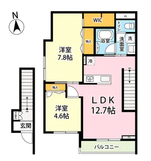 フルーレット【2階】の間取り