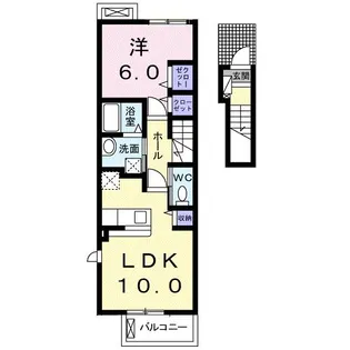 広島県福山市松永町4【アパート】の間取り