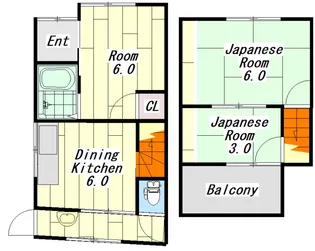 大阪府大阪市福島区大開1【一戸建】の間取り
