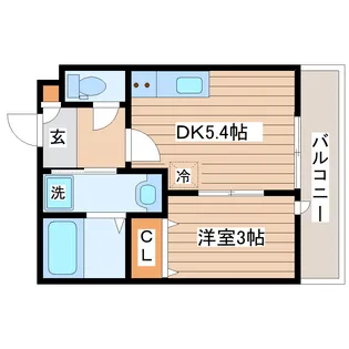 宮城県仙台市太白区泉崎2【アパート】の間取り