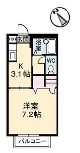 カーサKAWAUTI【2階】の間取り