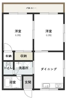千城台東4丁目アパート【2階】の間取り
